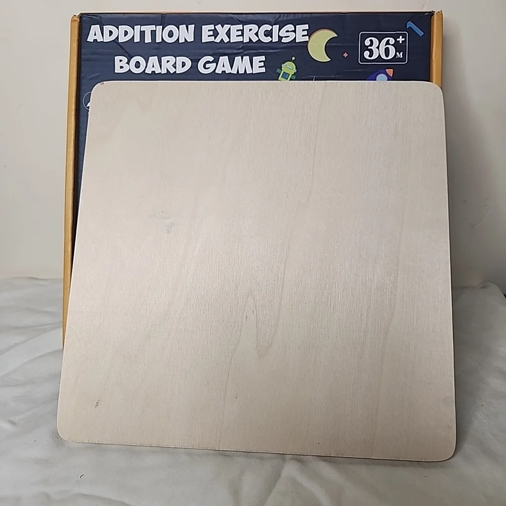 Math Addition Exercise Board Game For Ages 3+ Montressori Style Instruction